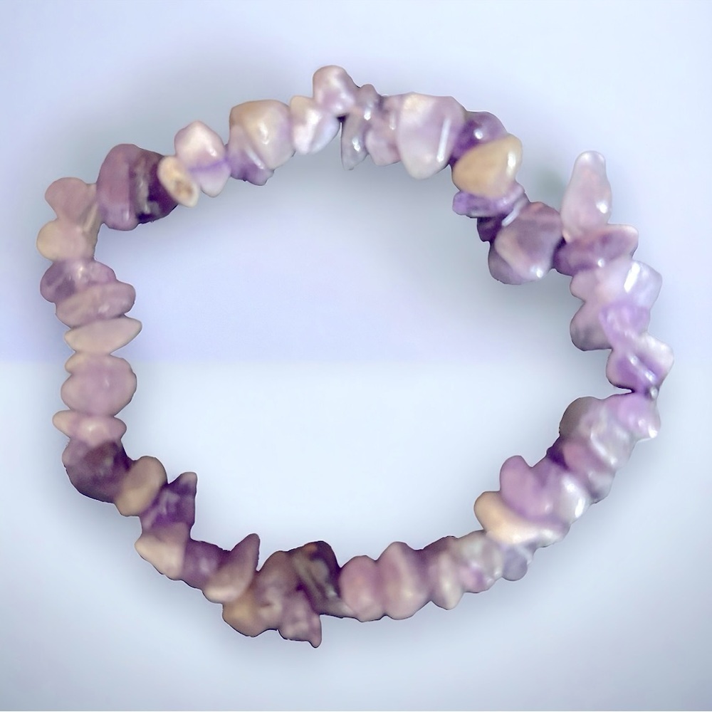 Purple Beaded Stone Bracelet